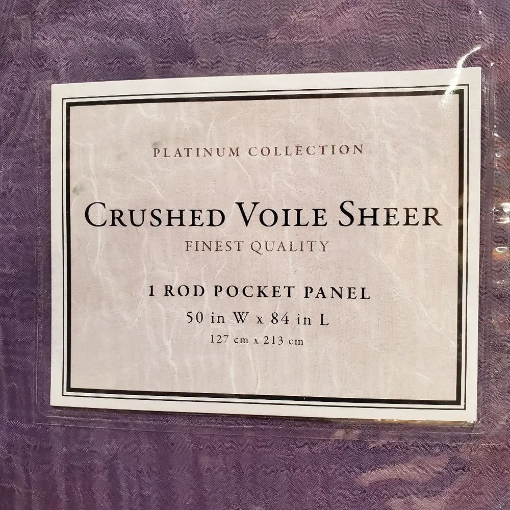 Purple Crushed Voile Sheer 50 W x 84 L